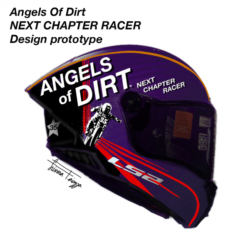 Angels Of Dirt Next Chapter Racer helmet prototype