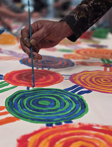 Indigenous Art On canvas Workshop Brisbane